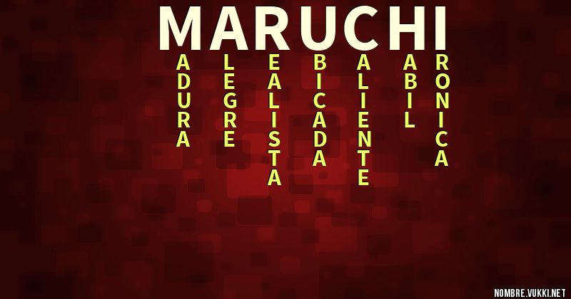 Acróstico maruchi