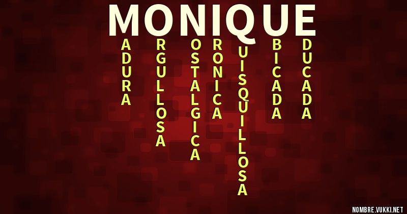 Acróstico monique