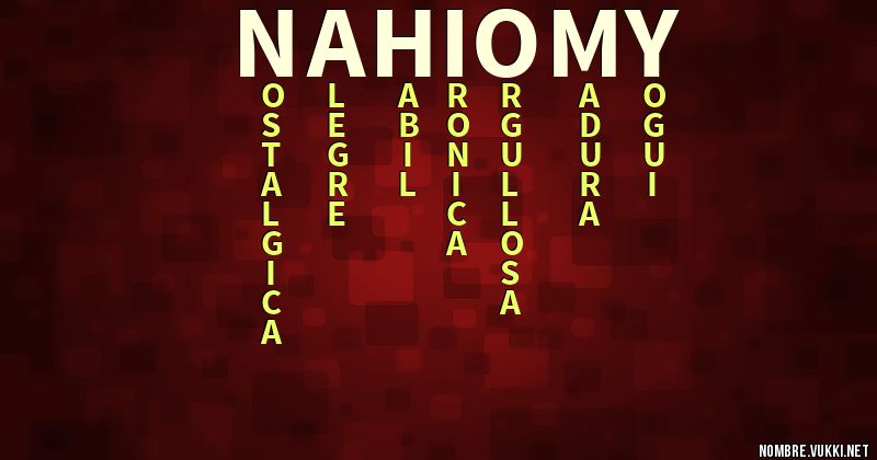 Acróstico nahiomy