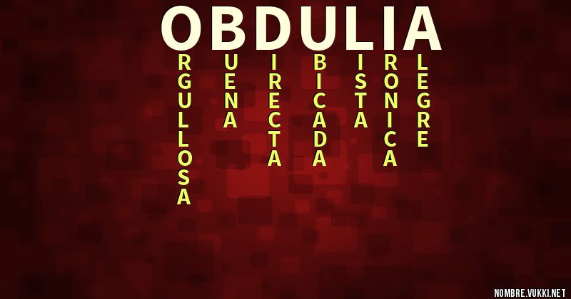 Acróstico obdulia