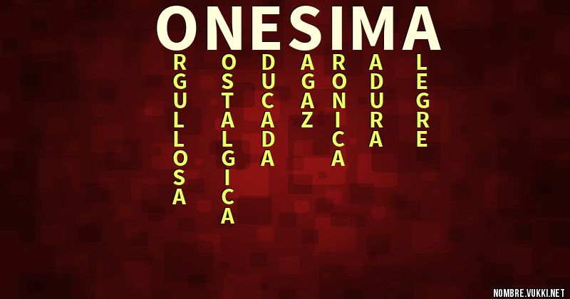 Acróstico onesima