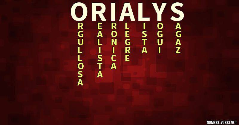 Acróstico orialys