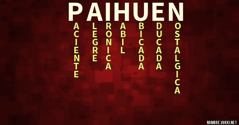 Acróstico paihuen