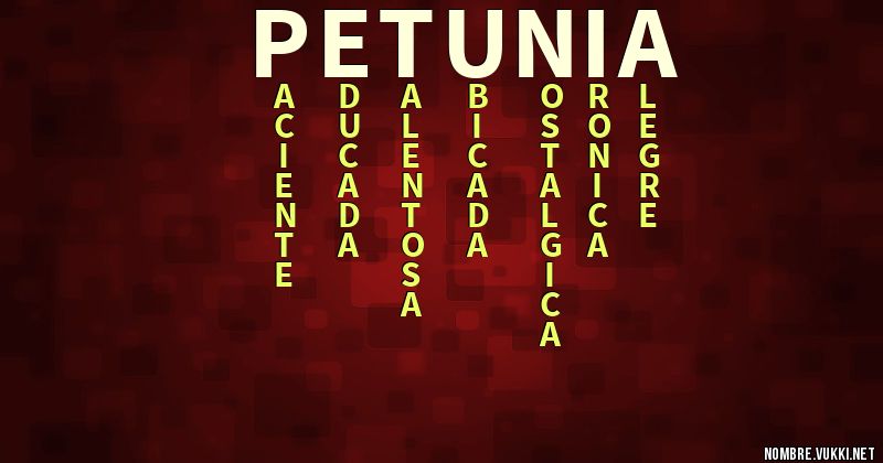 Acróstico petunia