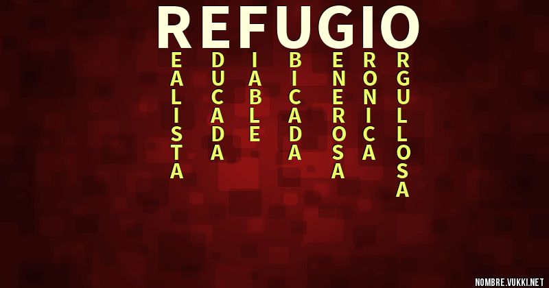 Acróstico refugio