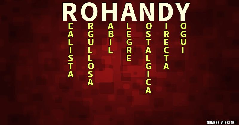 Acróstico rohandy