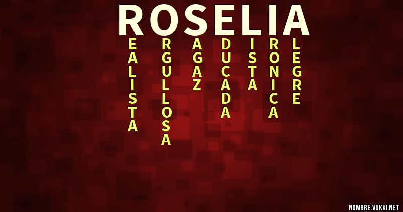 Acróstico roselia