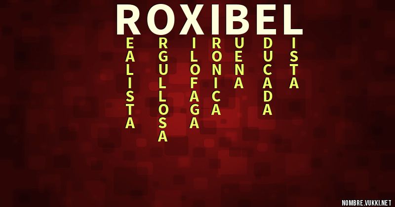 Acróstico roxibel