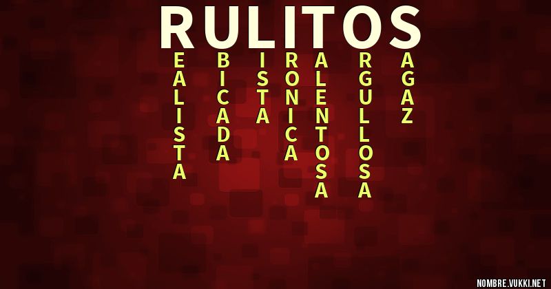 Acróstico rulitos