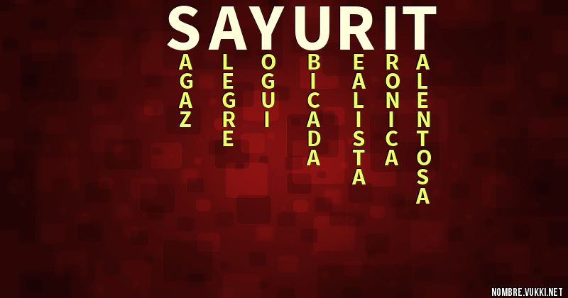 Acróstico sayurit