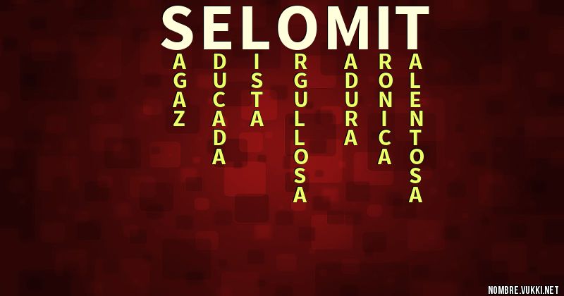Acróstico selomit