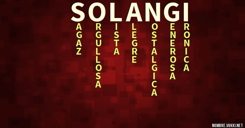 Acróstico solangi