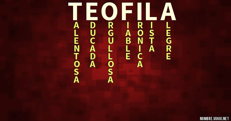 Acróstico teofila