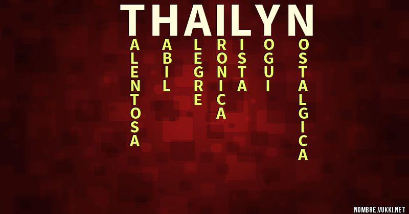 Acróstico thailyn