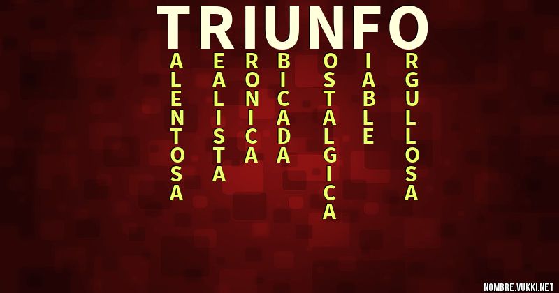 Acróstico triunfo