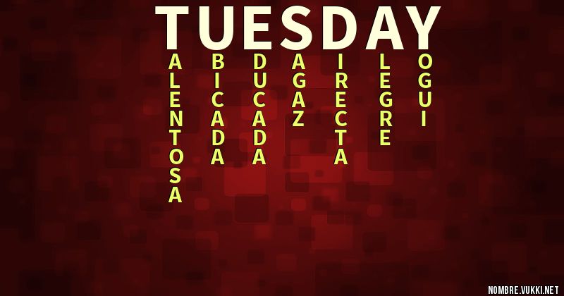 Acróstico tuesday