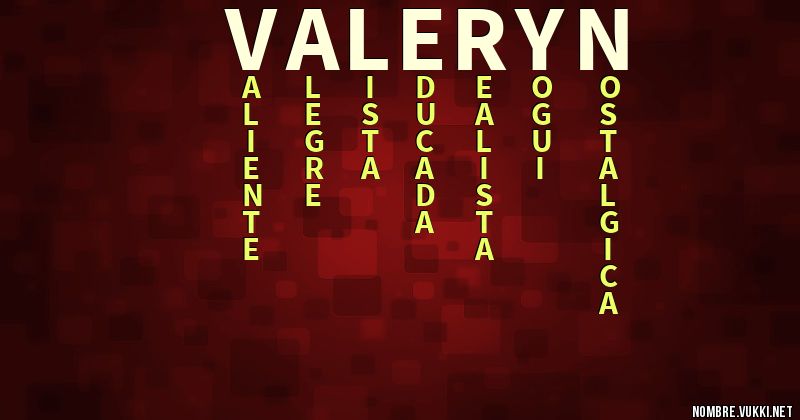 Acróstico valeryn