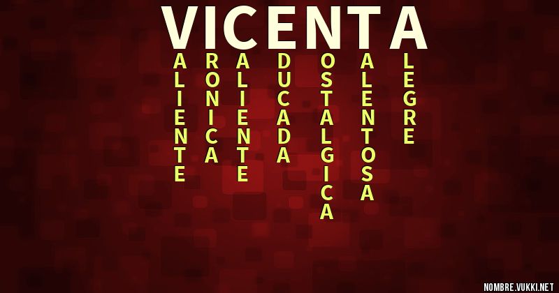 Acróstico vicenta