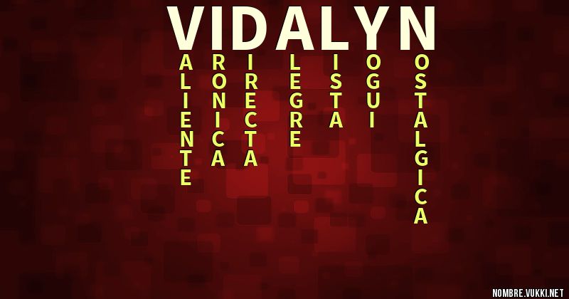 Acróstico vidalyn