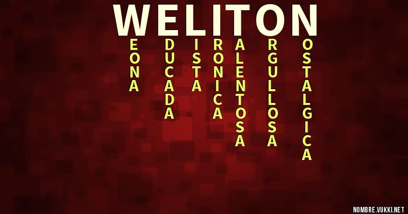 Acróstico weliton