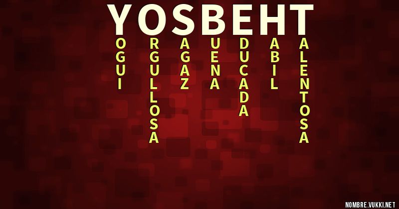 Acróstico yosbeht