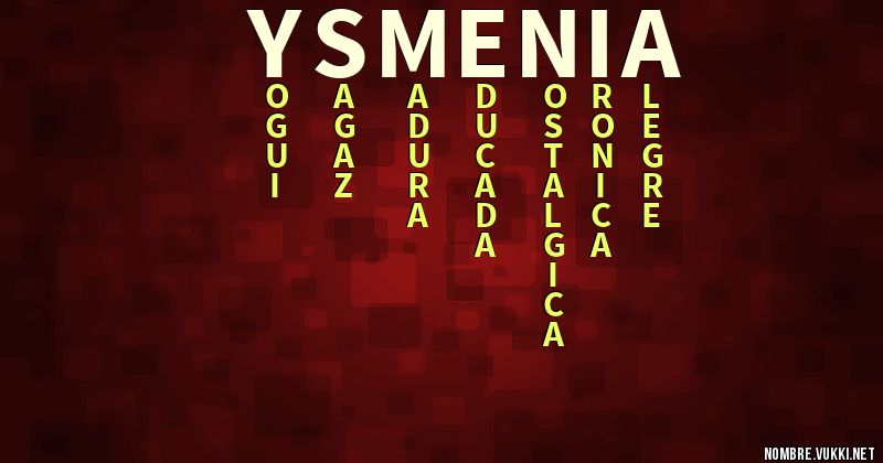Acróstico ysmenia