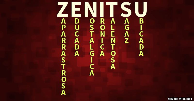 Acróstico zenitsu