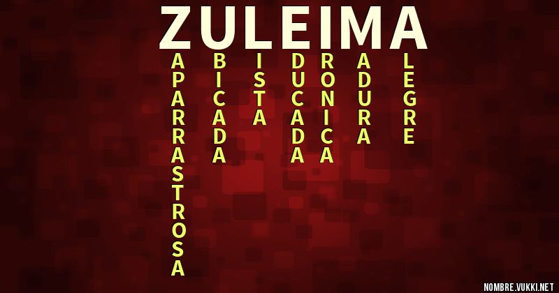 Acróstico zuleima