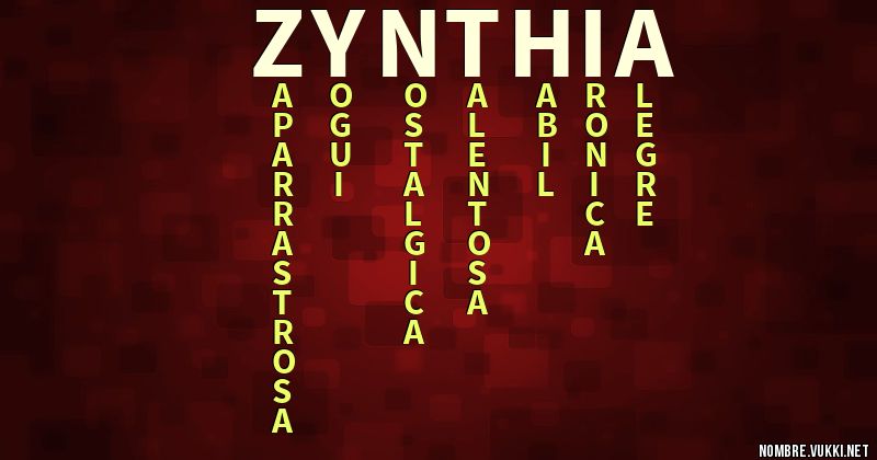 Acróstico zynthia