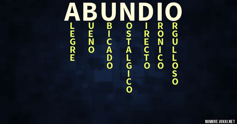 Acróstico abundio