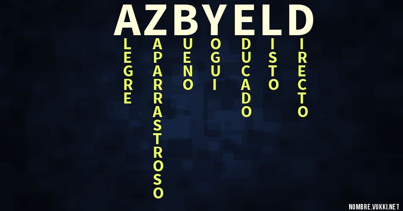 Acróstico azbyeld