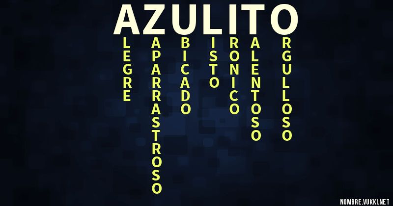 Acróstico azulito