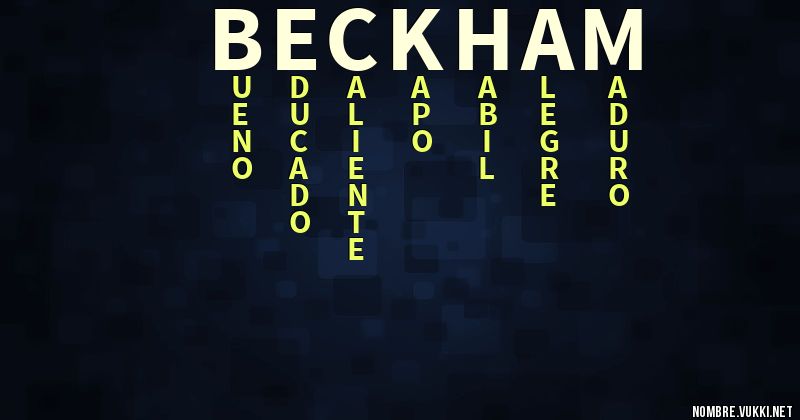 Acróstico beckham