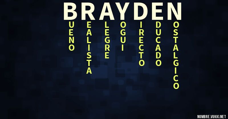 Acróstico brayden