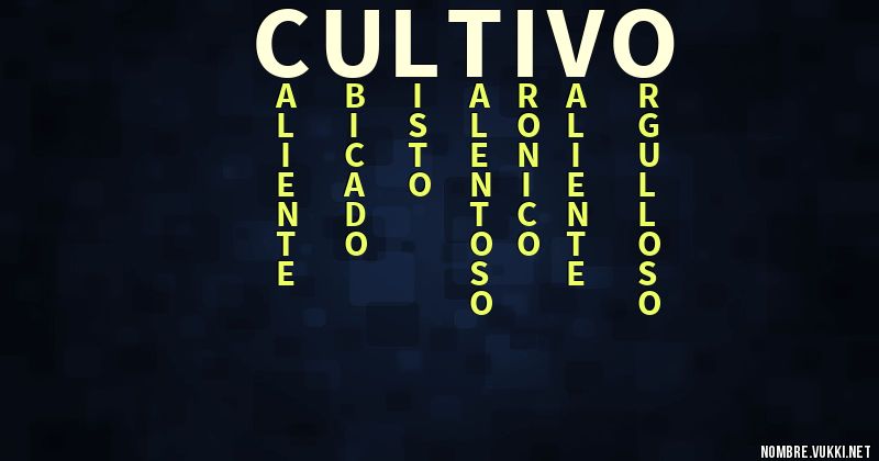 Acróstico cultivo