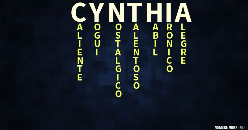 Acróstico cynthia