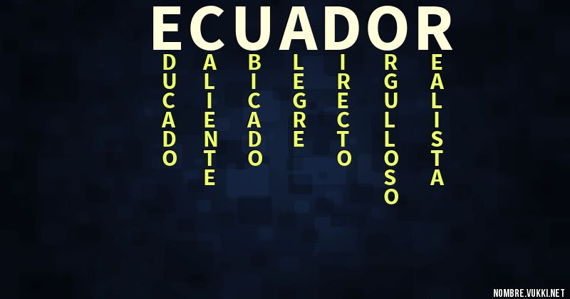 Acróstico ecuador