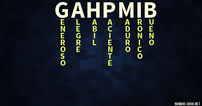 Acróstico gahpmib