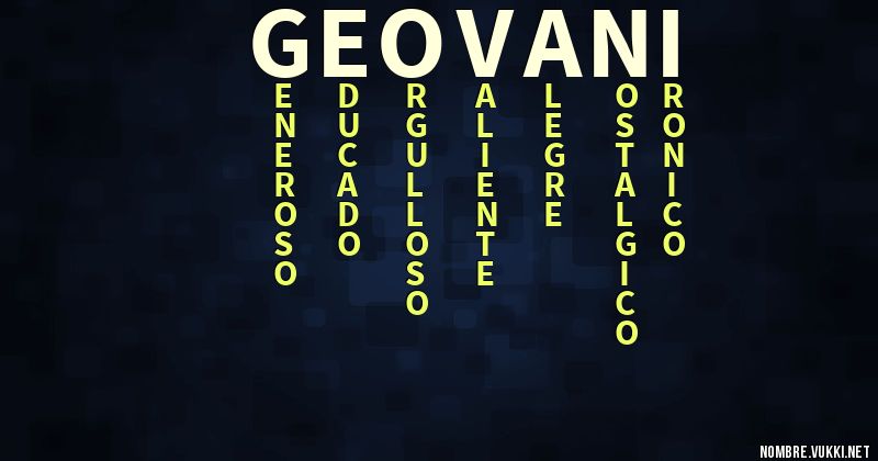 Acróstico geovani