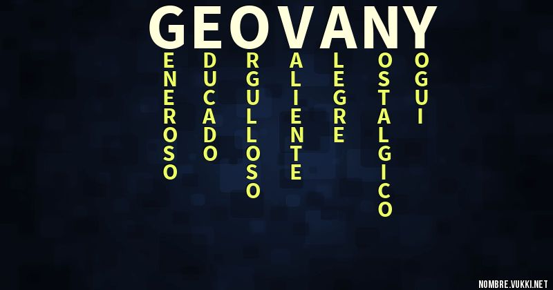 Acróstico geovany