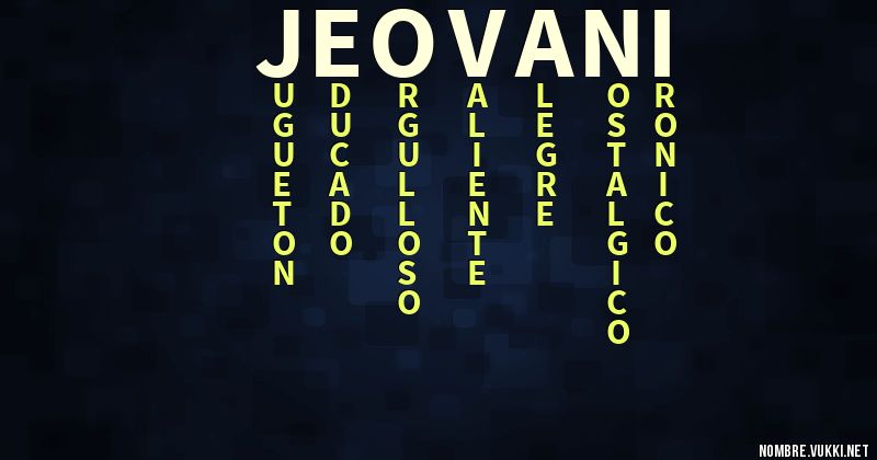 Acróstico jeovani