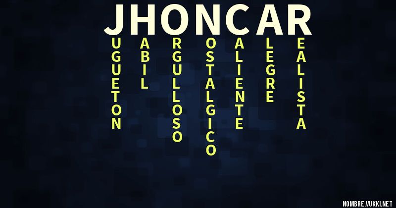 Acróstico jhoncar