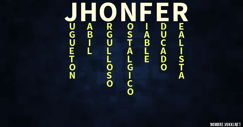 Acróstico jhonfer