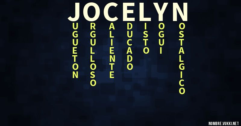 Qué significa jocelyn