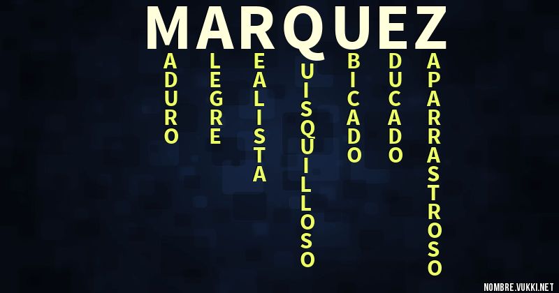 Acróstico marquez