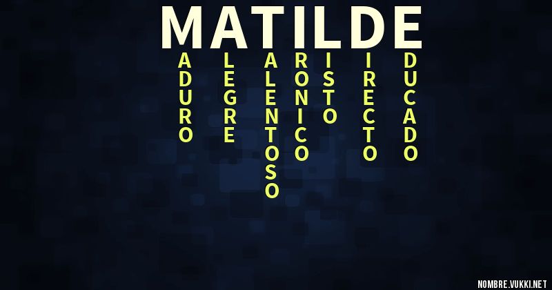 Acróstico matilde