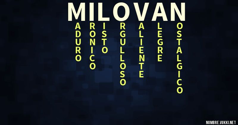 Acróstico milovan