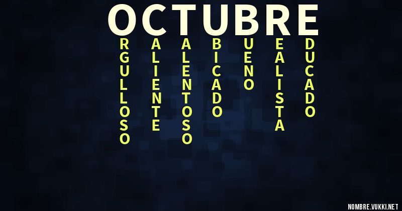 Acróstico octubre