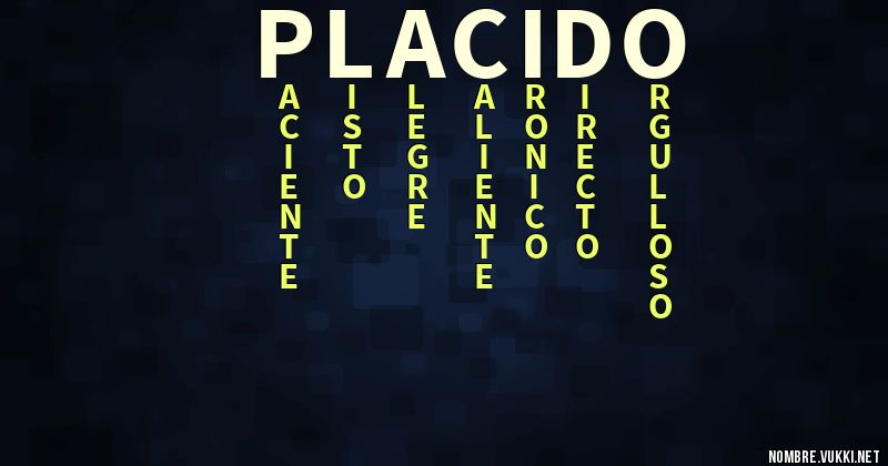 Acróstico placido