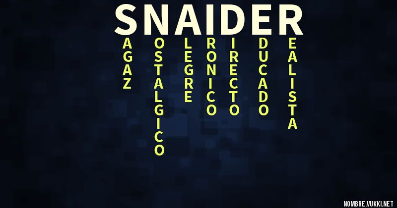 Acróstico snaider
